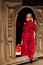 Bagan, Myanmar - Nov 16, 2019: Monk at Nat Taung Kyaung wooden monastery