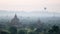 Bagan Pagoda and hot air balloon