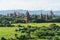 Bagan pagodas and temples in greeny season, Mandalay, Myanmar