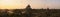 Bagan panorama view Pagoda landscape sunrise with ballons