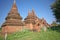 Bagan red brick pagodas