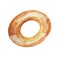 Bagel baking watercolor isolated element