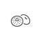 Bagel bread line icon