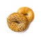 Bagel, Round Bread Bun, Wheat Bakery with Grains And Seeds for Breakfast, Plain Circle Bagel Bread