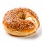 Bagel On White Background: A George Digalakis-inspired Artwork