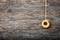 Bagel on wooden background