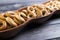 Bagels drying of different sizes