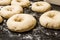 Bagels formed and ready to bake