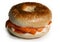 Bagels sandwich with smoked salmon and cream cheese