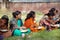 Bagerhat, Bangladesh: Women eating in the grounds of the Sixty Dome Mosque