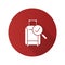 Baggage allowance flat design long shadow glyph icon
