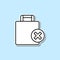 Baggage allowance sticker icon. Simple thin line, outline vector of web icons for ui and ux, website or mobile application