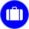 Baggage allowed blue sign
