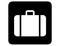 Baggage Check in Symbol Pictogram Inverted Version
