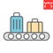 Baggage claim color line icon