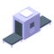 Baggage control icon, isometric style