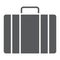 Baggage glyph icon, briedfcase and luggage
