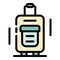 Baggage icon color outline vector