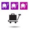 Baggage icon . Simple glyphvector of Travel purple set for UI and UX, website or mobile application