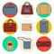 Baggage Icons. Luggage Icons Set. Bags and Suitcases