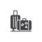 Baggage, luggage icon vector, filled flat sign, solid pictogram isolated on white.