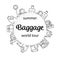 Baggage, luggage line icon.