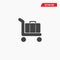 Baggage, luggage line icon, outline vector sign.