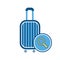 Baggage, luggage, search sign, suitcase, travel bag, vacation icon