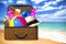 Baggage ready for vacation at the sea tropical destination