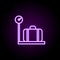 baggage scales neon icon. Elements of web set. Simple icon for websites, web design, mobile app, info graphics