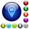 Baggage storage GPS map location color glass buttons