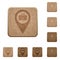Baggage storage GPS map location wooden buttons