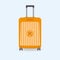 Baggage suitcase with airplane icon on the front