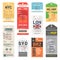 Baggage tags and travel tags. Luggage tags and labels for airport passengers. Set of luggage labels and stickers for travelers