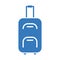 Baggage, trolley, luggage icon. Blue vector