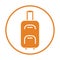 Baggage, trolley, luggage icon. Vector graphics