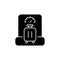 Baggage weight black glyph icon