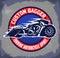 Bagger custom Motorcycle circular badge