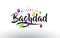 Baghdad Welcome to Text with Colorful Balloons and Stars Design