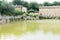 Bagno Vignoni main square view, Tuscany, Italy