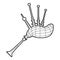 Bagpipe icon, outline style