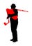 Bagpiper silhouette illustration isolated on white background.