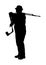 Bagpiper silhouette on white background. Street perform. Bagpipe, pipes .