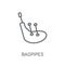 Bagpipes linear icon. Modern outline Bagpipes logo concept on wh