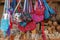 Bags decorated with specific patterns of the Maramures area, Rom