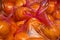 Bags of Oranges on sale in a market