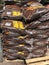 Bags of Vigoro Premium Brown Mulch