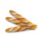 Baguette bread isolated gourmet tasty a white background