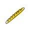 Baguette doodle icon, vector illustration