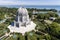 Baha`i Temple and Lake Michigan